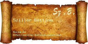 Sziller Bettina névjegykártya